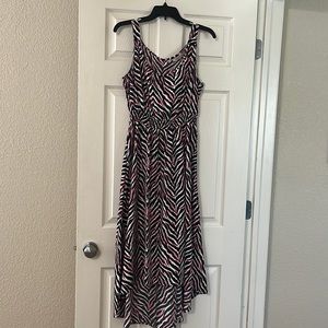 Pink & Black Zebra hi lo dress